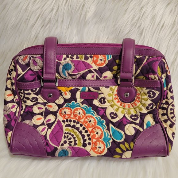 Vera Bradley Handbags - Vera Bradley “Plum Crazy” Satchel Bag